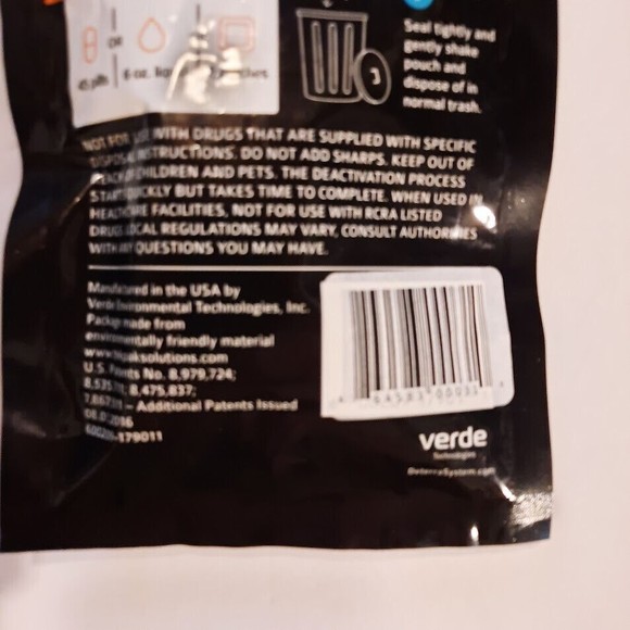 DETERRA Drug Deactivation System Safe At-Home Medication Disposal by Verde - Picture 3 of 6